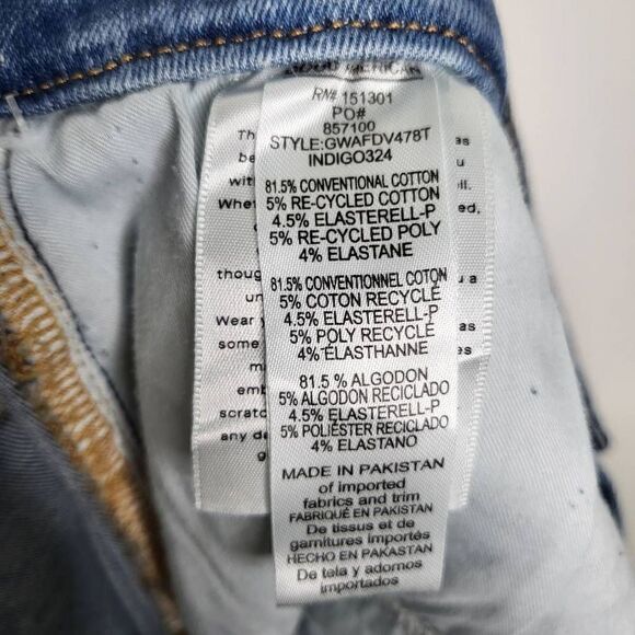 Good American Always Fits Good Waist Skinny Jeans Blue Plus Size 28-32 - Picture 12 of 12